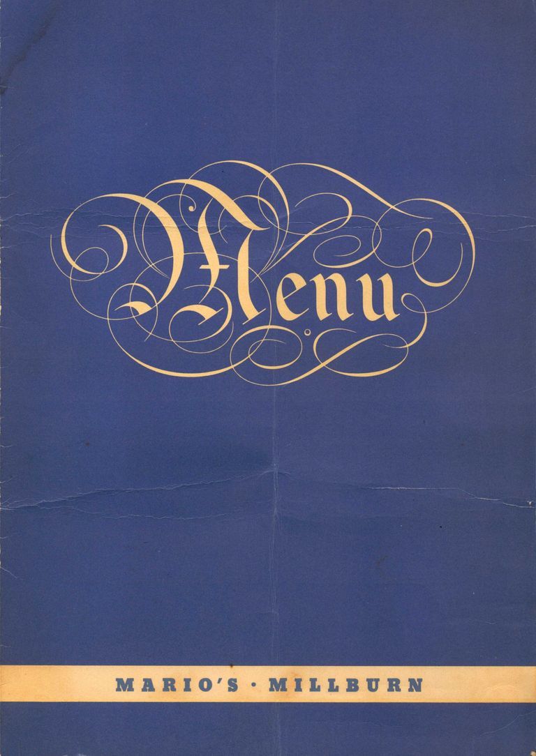          Mario's menu, 1950s picture number 1
   
