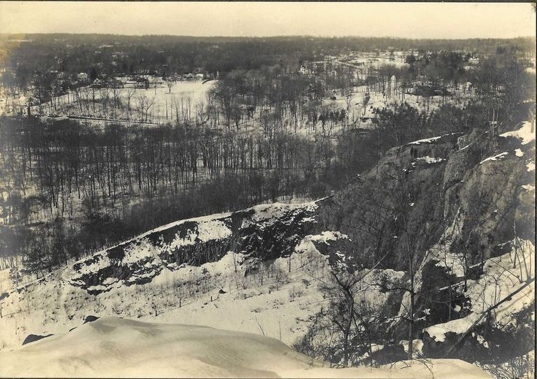          Hartshorn: Cora Hartshorn Photograph of Short Hills from Quarry in South Mountain Reservation picture number 1
   