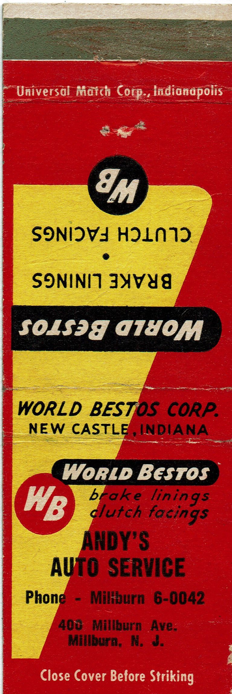          Andy's Auto Service Matchbook Cover picture number 1
   