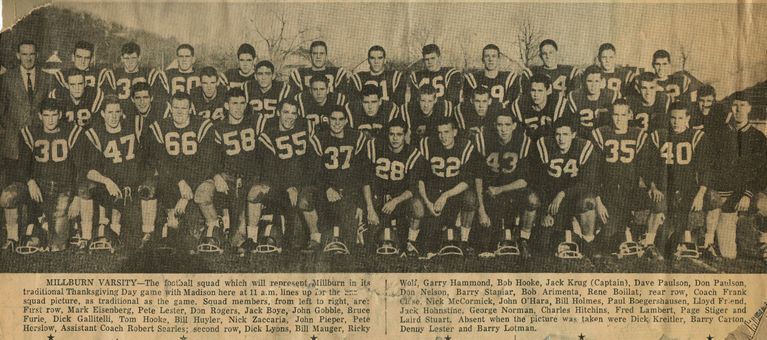          Football: Millburn High School Varsity Football Team, 1959 picture number 1
   
