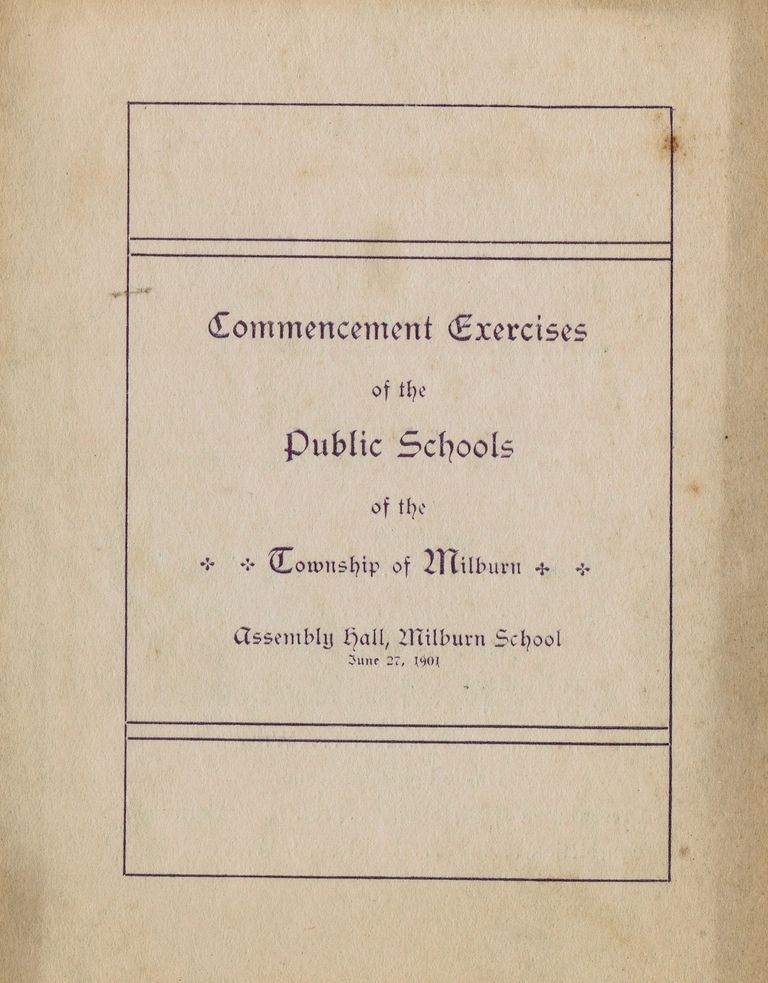          Millburn Public Schools: Commencement Program, 1901 picture number 1
   