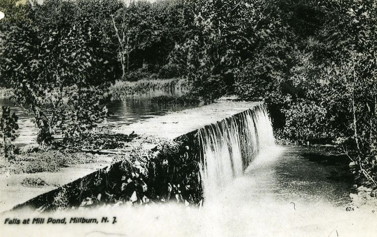          Falls are from the pond, near the Railroad downstream from the Diamond Mills; Image ID # 143
   