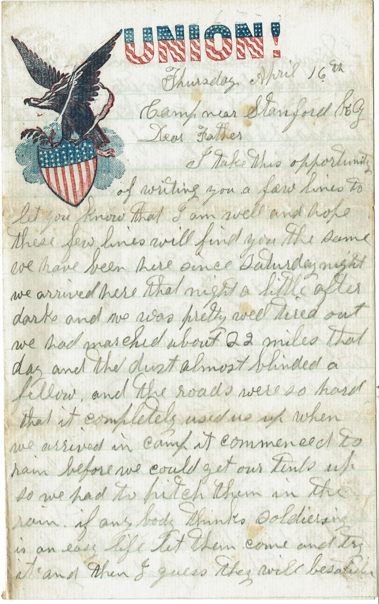          Parsil: Samuel B. Parsil Civil War Letter, April 16, 1863 picture number 1
   