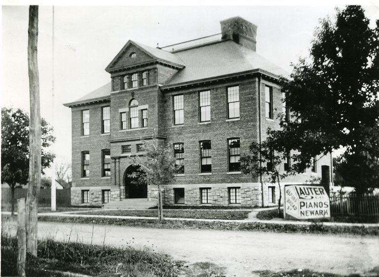          Photo shows the school soon after completed in 1895.; Image ID #2, Photographer Edwain D. Pannell
   