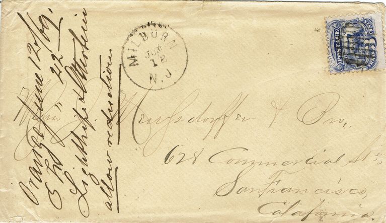          Early Envelopes Postmarked from Millburn (1860s) picture number 1
   