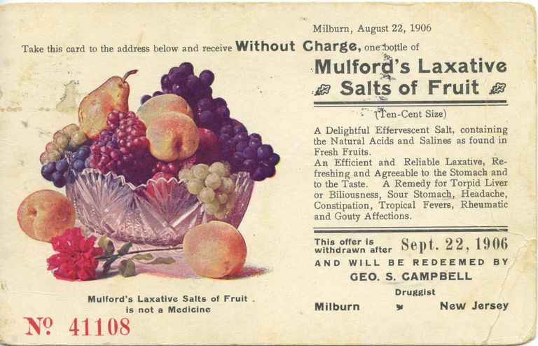          Campbell: George S. Campbell Drug Store Advertising Postcard, 1906 picture number 1
   