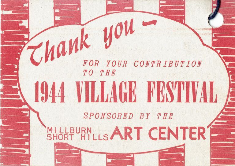          Millburn Art Center: Village Festival Donation Thank You Note, 1944 picture number 1
   