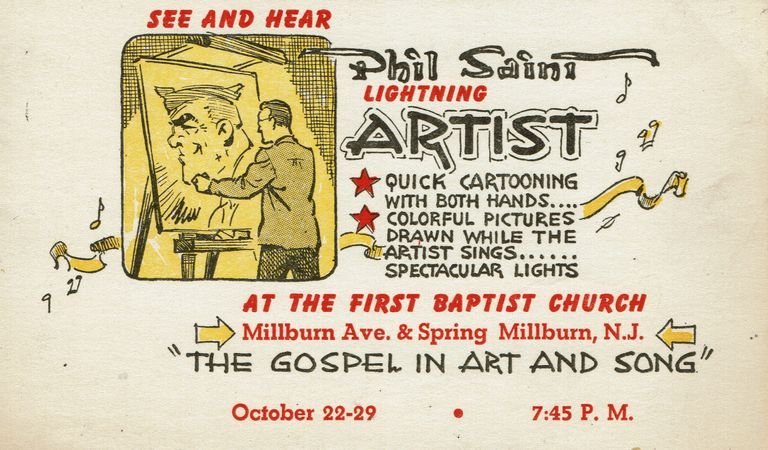          Phil Saint Lightning Artist Promotional Postcard, 1944 picture number 1
   