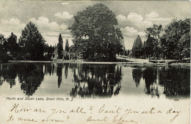          North and South Pond: Morth (sic) and South Lake, Short Hills, 1907 picture number 1
   