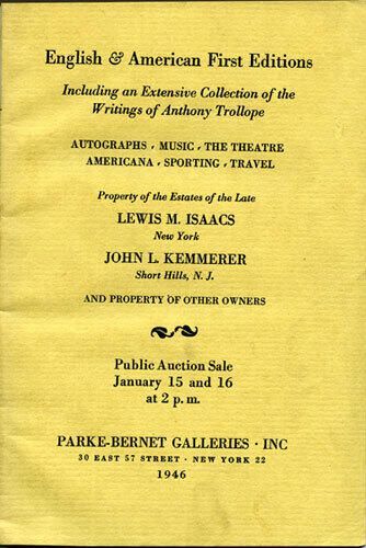          John L. Kemmerer Books Auction Catalog - Parke-Bernet Galleries picture number 1
   