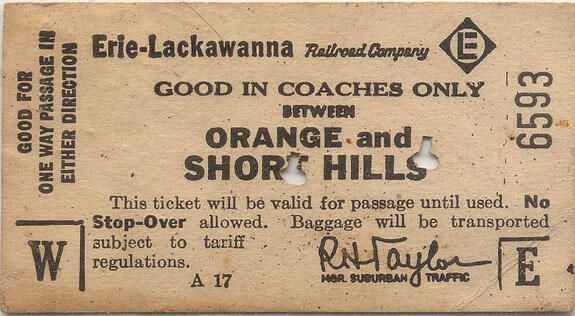          Erie-Lackawanna railroad/train ticket, c.1930 picture number 1
   