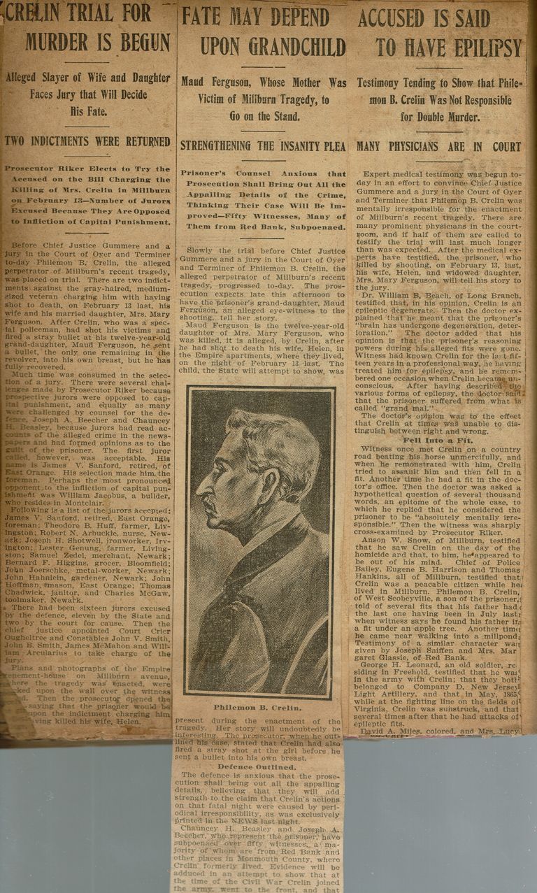         Flanagan Scrapbook: Crelin Murder Trial, Page 28 picture number 1
   
