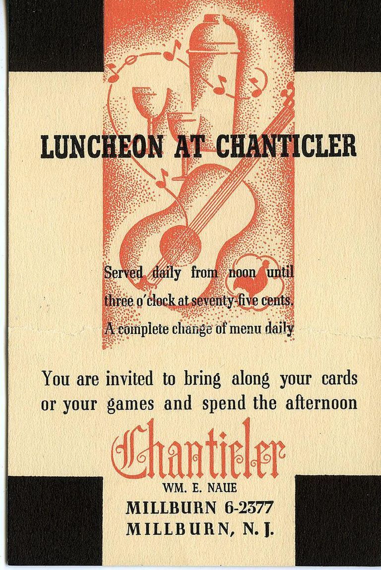          Chanticler Restaurant Luncheon Table Card picture number 1
   
