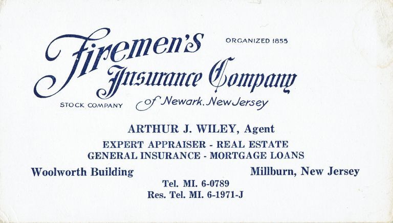          Firemen's Insurance Company Advertising Card picture number 1
   