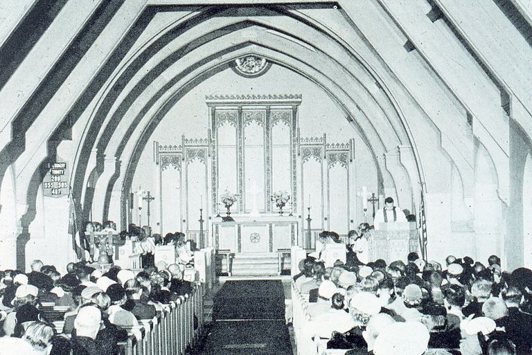          Christ Church: Chancel Sanctuary and Altar, 1951 picture number 1
   