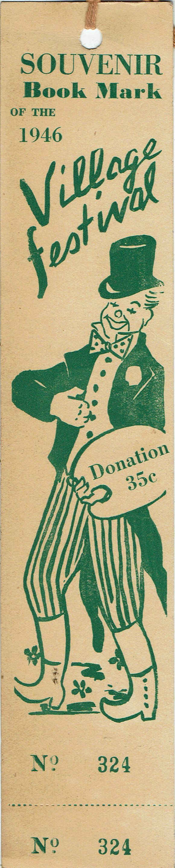          Millburn Art Center: Village Festival 1946 Souvenir Bookmark picture number 1
   