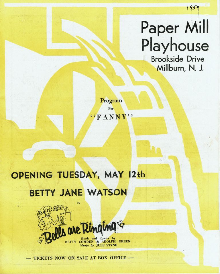          Fanny, 1959 Paper Mill Playhouse Program picture number 1
   