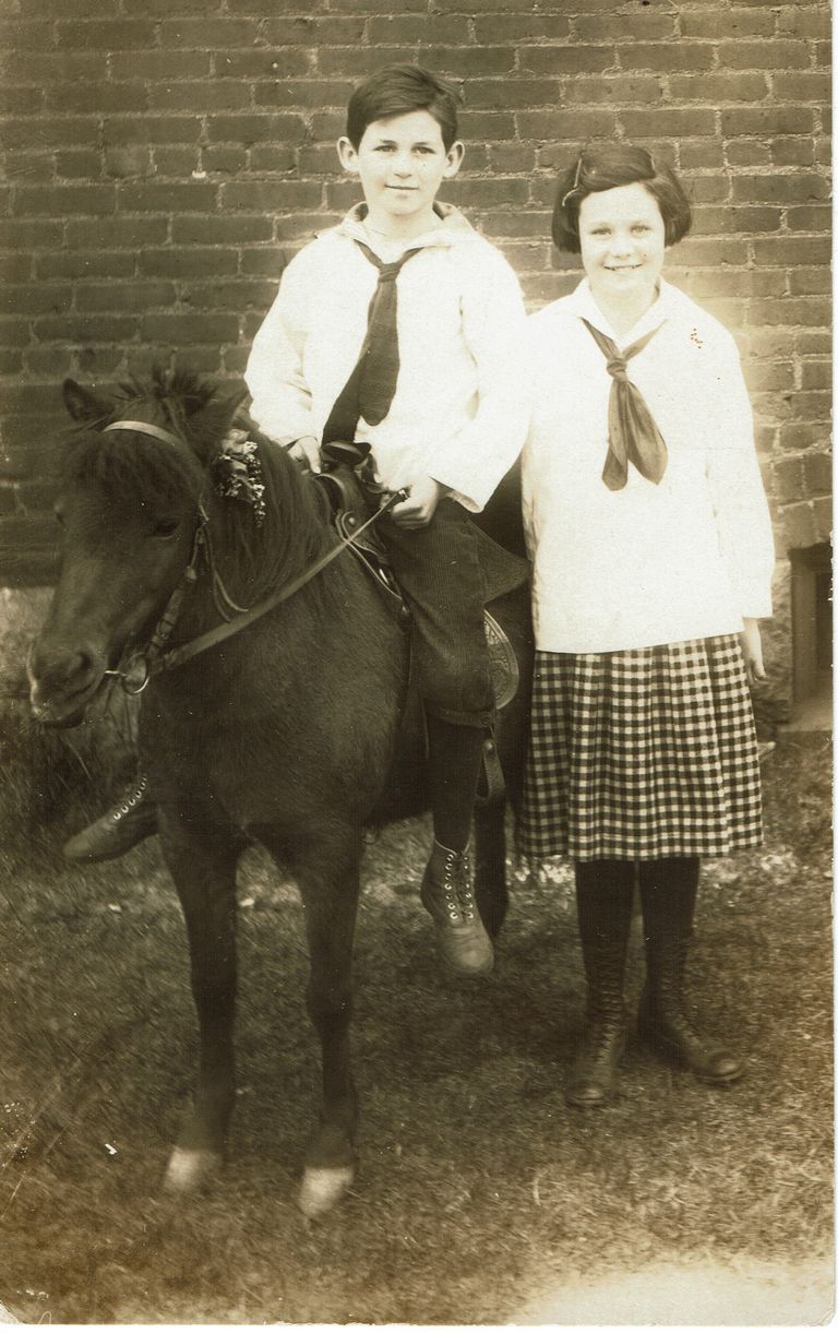          Lonergan: Boy on Pony with Girl Standing Alongside picture number 1
   