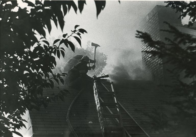          Fire Department: Millburn Firefighters at Madaras House Fire, 1977 picture number 1
   