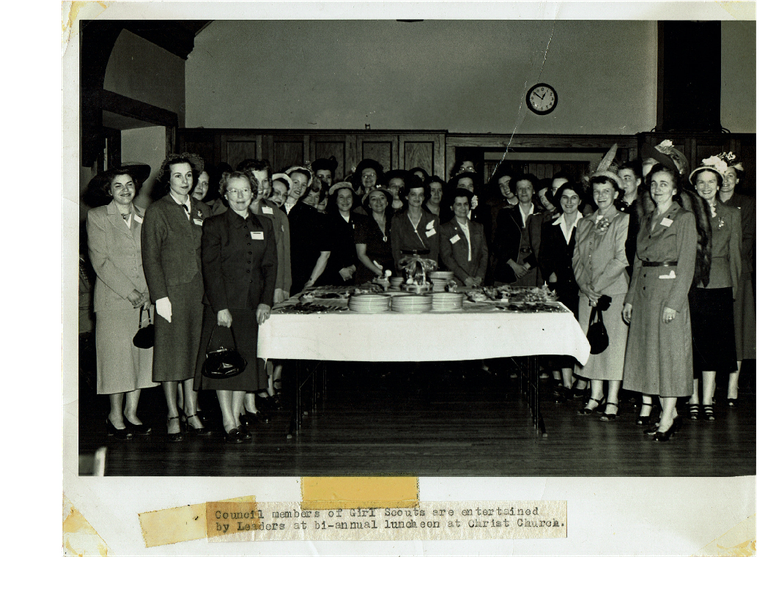          Council of Girl Scouts of Millburn Township bi-annual luncheon and meeting at Christ Church; April 13, 1949
   