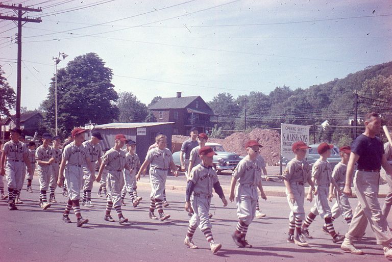          Centennial Parade: Kiwanis Little League Team Marching, 1957 picture number 1
   