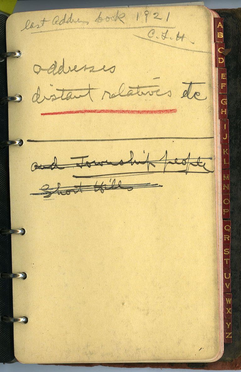          Hartshorn: Cora Hartshorn's Address Book, 1921 picture number 1
   