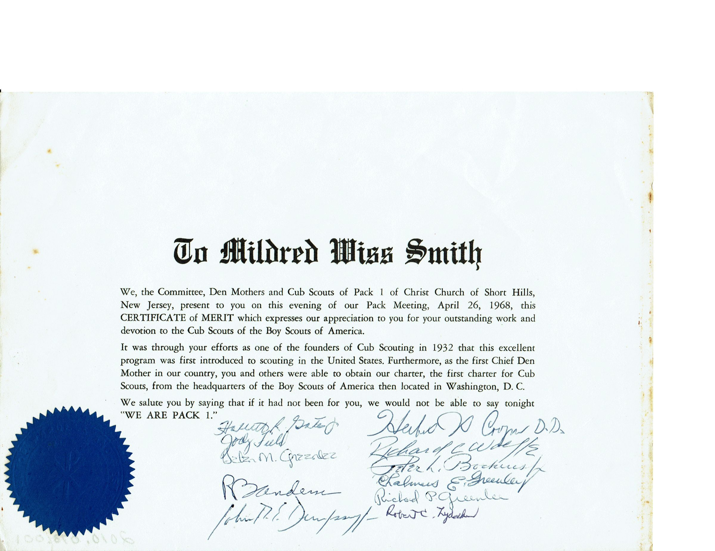 Presented on April 26, 1968