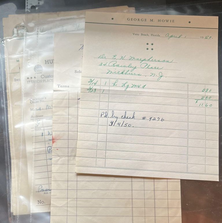          Macpherson family receipts, 1950s picture number 1
   