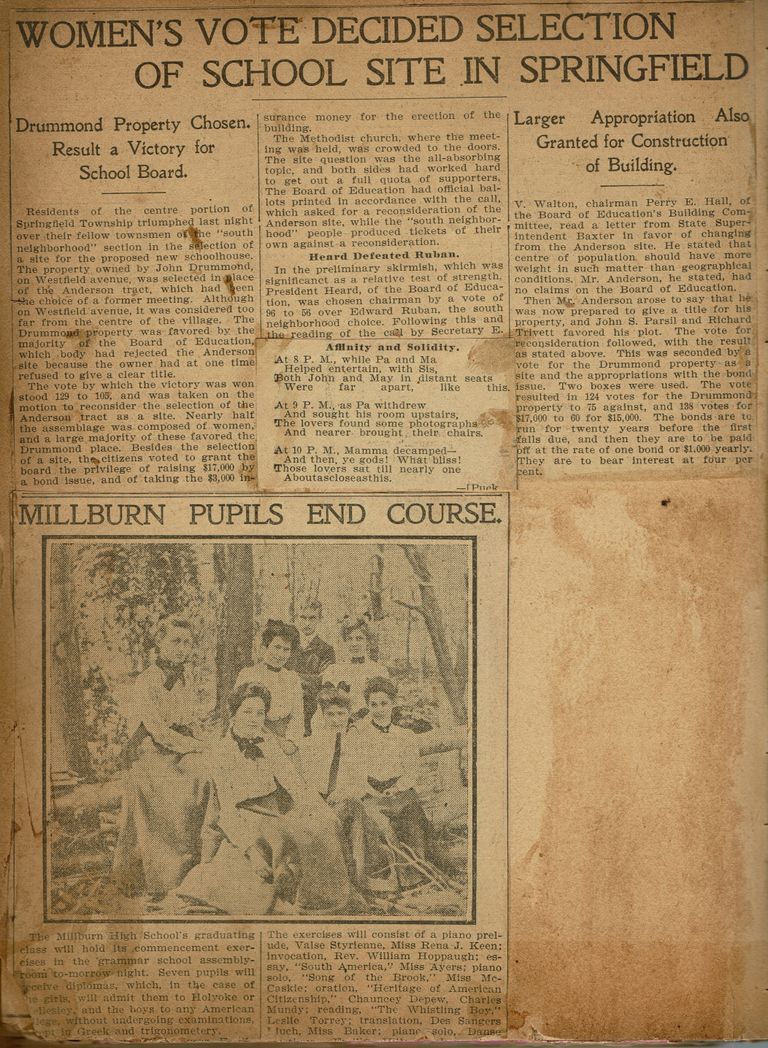          Flanagan Scrapbook: Millburn High School Graduates, 1902 picture number 1
   