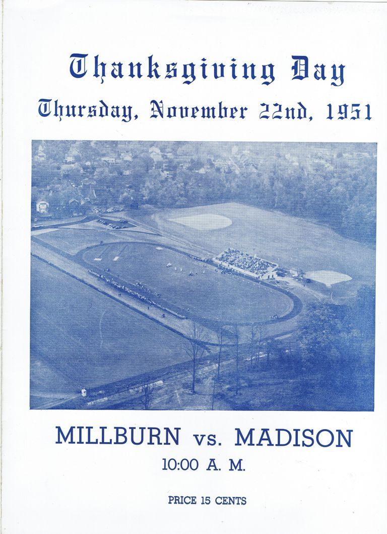          Football: Millburn High School vs. Madison Program, Thanksgiving Day, 1951 picture number 1
   