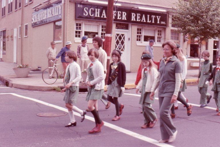          Bicentennial: Girl Scouts Marching in Parade by Schaffer Realty, 1976 picture number 1
   