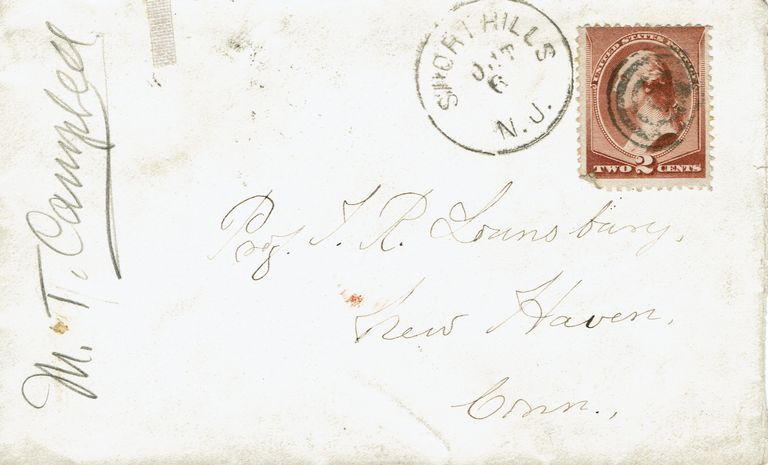          Campbell: M.T. Campbell Short Hills Postmark Letter, c. 1886 picture number 1
   