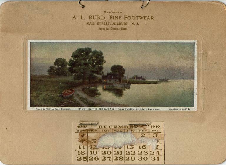          Kellogg: A.L. Burd, Fine Footwear Main Street, Millburn, 1910 Calendar picture number 1
   