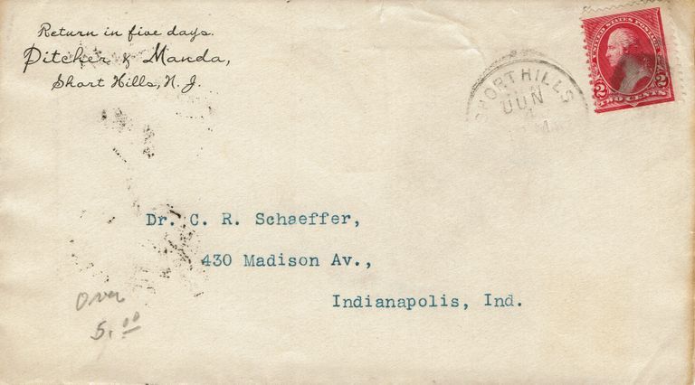          Pitcher and Manda: Envelope with stamp picture number 1
   