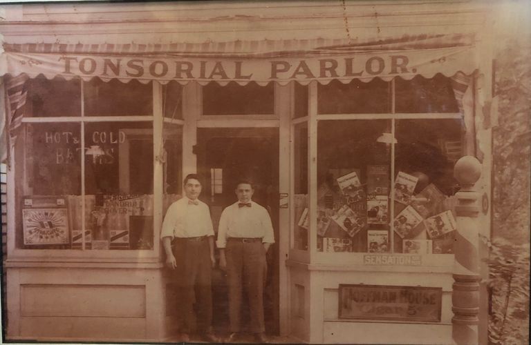          Masi's Barber Shop: Tonsorial Parlor, 44 Main Street, 1908 picture number 1
   