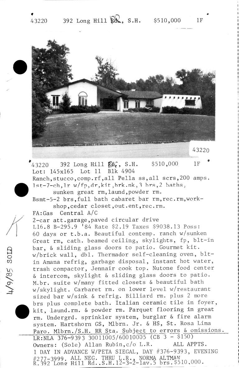          392 LONG HILL DRIVE picture number 1
   