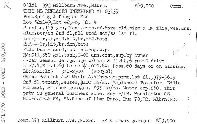          393 MILLBURN AVENUE picture number 1
   