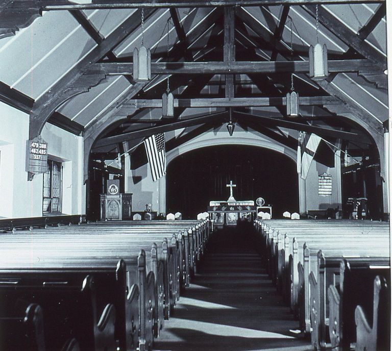          Parish Hall Set Up as a Church during 1951 Construction
   