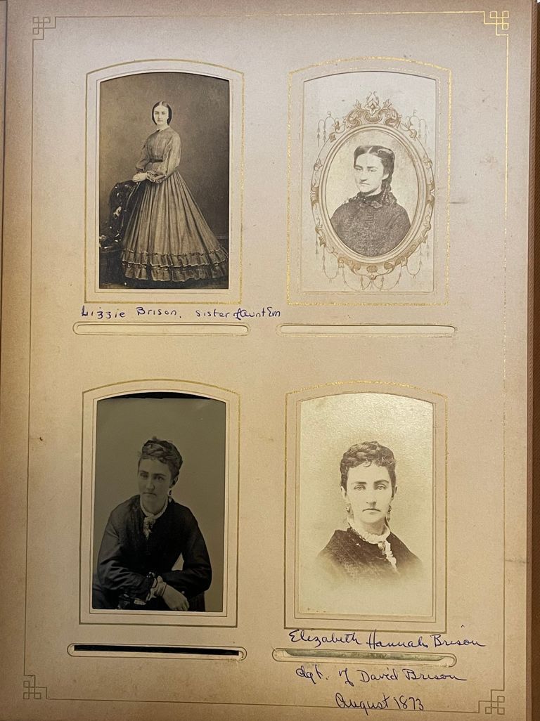          Lizzie Brison, sister of Aunt Em, Elizabeth Hannah Brison, dgt. of David Brison, August 1873
   