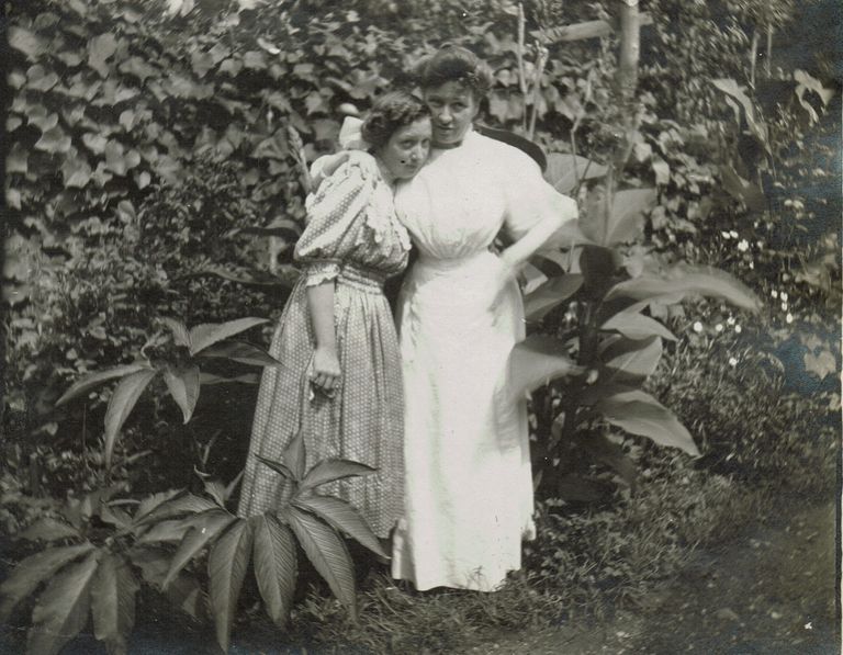          Marshall-Schmidt Album: Two Women Standing in a Garden picture number 1
   