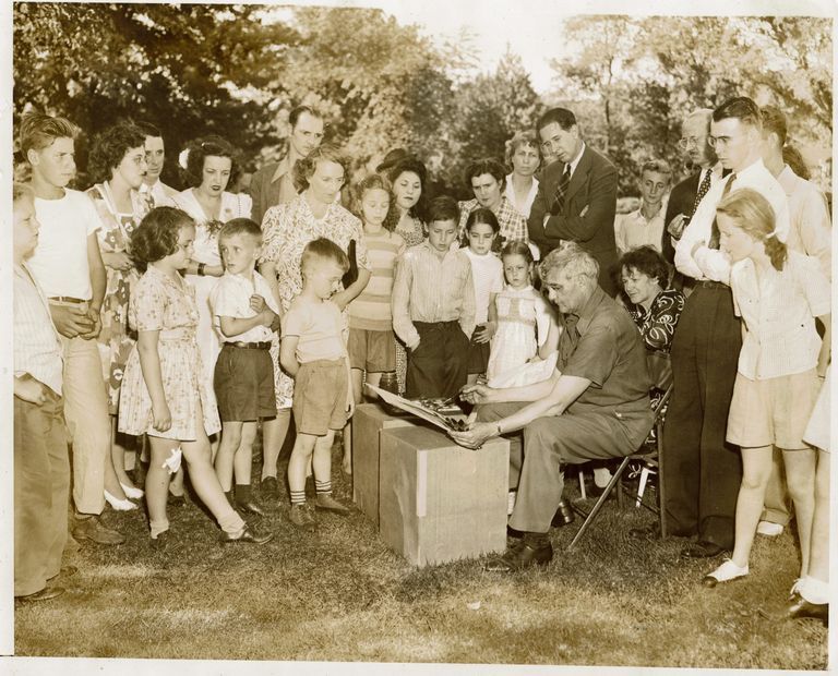          Millburn Art Center: Frederick Whitaker Painting Demonstration, 1944 picture number 1
   