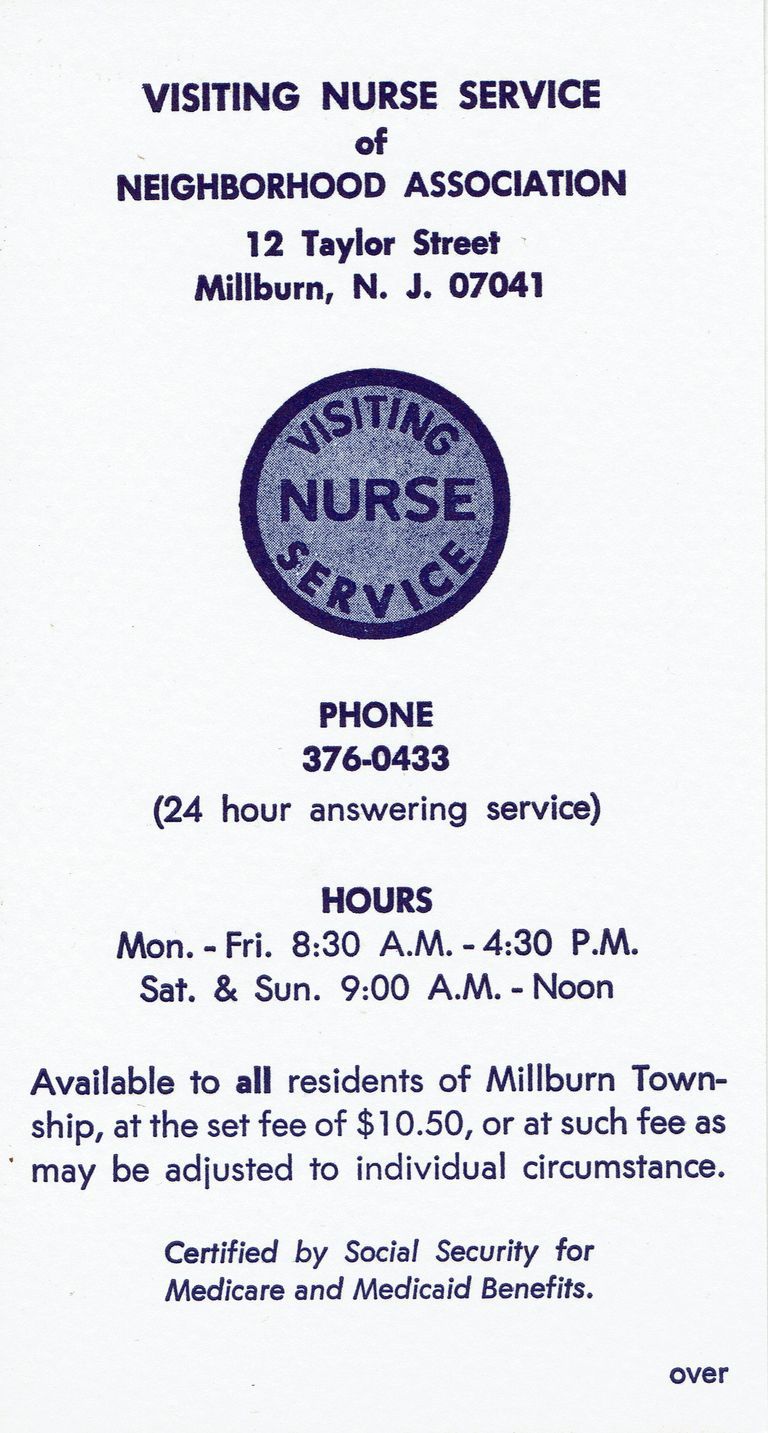          Neighborhood House: Visiting Nurse Service Pamphlet, 1971 picture number 1
   