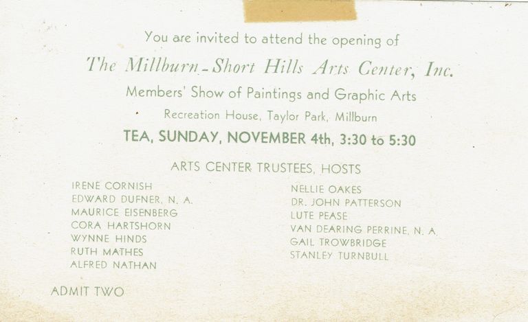          Millburn Art Center: Invitation to Members Show, 1945 picture number 1
   