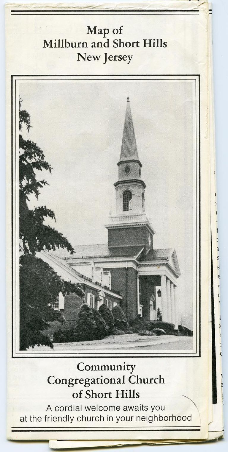          Map: Millburn & Short Hills from Community Congregational Church, c. 1965 picture number 1
   