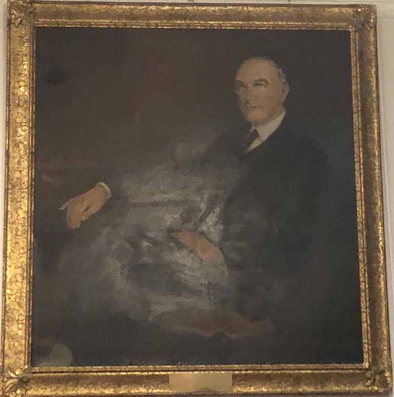          Oil on Canvas in gold leaf frame; Edward Pettigrew (1867-1951)
   