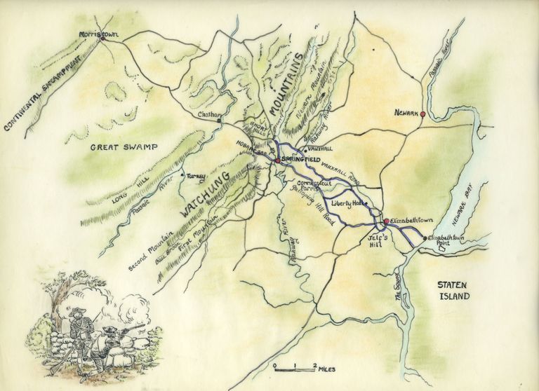          Battle of Springfield: Color Map with Illustration, 1980 picture number 1
   