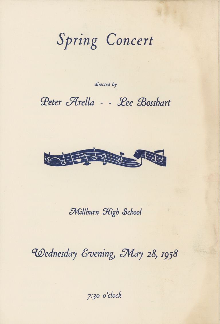          Millburn Elementary Schools: Spring Music Concert Program, 1958 picture number 1
   