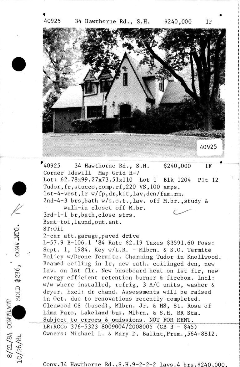          34 HAWTHORNE ROAD picture number 1
   