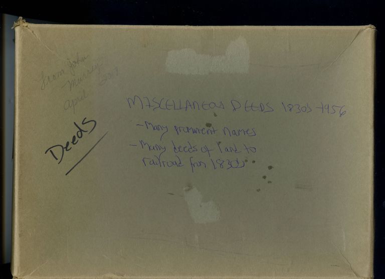          Deeds: Box of copies of deeds, 1830s-1956 picture number 1
   