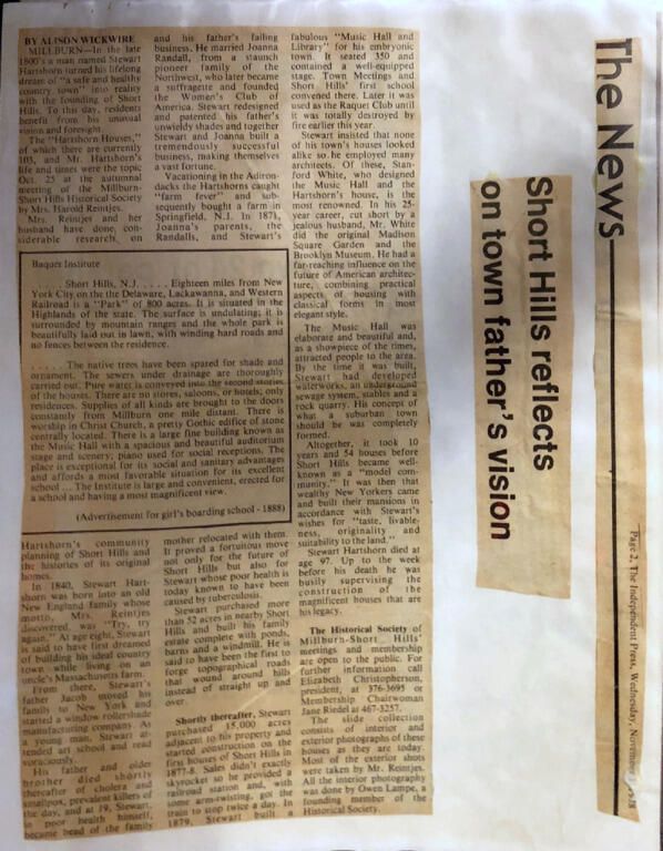          Hartshorn: Stewart Hartshorn and His Legacy Newspaper Clippings picture number 1
   
